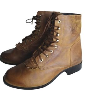 Ariat Boots Kilte Size 6.5 Brown Leather Distressed Kilte Style Grannycore EUC